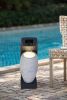 10x8x23" Black & White Vase Design Water Fountain with Light