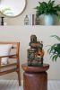 15x14.1x26.4" Woodland Animal Two-Tiered Water Fountain with Light