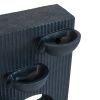 16.5x9.8x31.9" 4 Tier Minimalist Water Fountain with Light Black