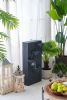 16.5x9.8x31.9" 4 Tier Minimalist Water Fountain with Light Black