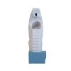 17x10x32" White Abstract Water Fountain with Blue Base & Light