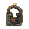 19x12x23" Lighted Two-Tiered Woodland Animal Water Fountain