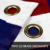 3'x5' Embroidered American USA Flag with Brass Grommets