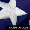 3'x5' Embroidered American USA Flag with Brass Grommets