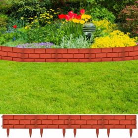 11 piece Red Brick Design Landscape Edging