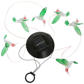 Color-Changing Solar Hummingbird Wind Chime with LED Lights