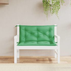 2pcs Green Garden Bench Fabric Cushions 39.4"x19.7"x2.8"