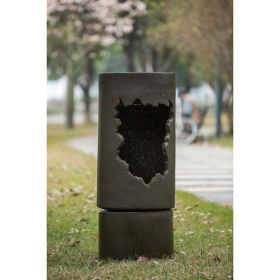 19.7x19.7x56.5" Water Fountain with Light
