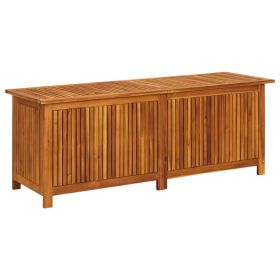 Solid Acacia Wood Patio Storage Box 59.1"x19.7"x22.8"