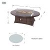 7-Piece Patio Wicker Dining Set with Gas Fire Pit Table