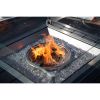Direct Wicker 9 Piece Patio Set with Round Table Gas Fire Pit