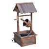 Outsunny Outdoor Wooden Wishing Well Fountain